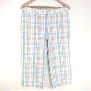 plaid capris womens